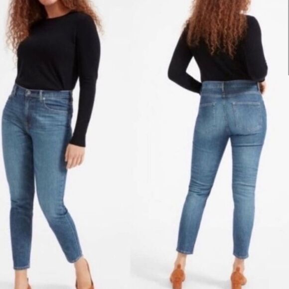 Everlane High Rise Medium Wash Skinny Jeans- Size 30 Regular - Picture 1 of 8